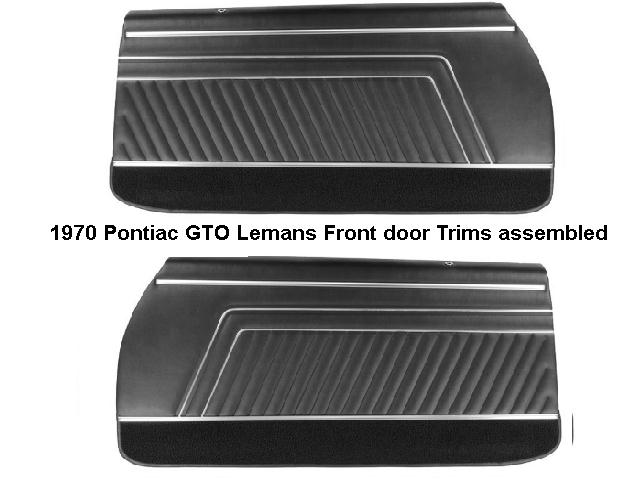 Door Trim Set: 70 Pontiac GTO / LeMans Assembled front pair